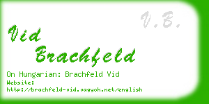 vid brachfeld business card